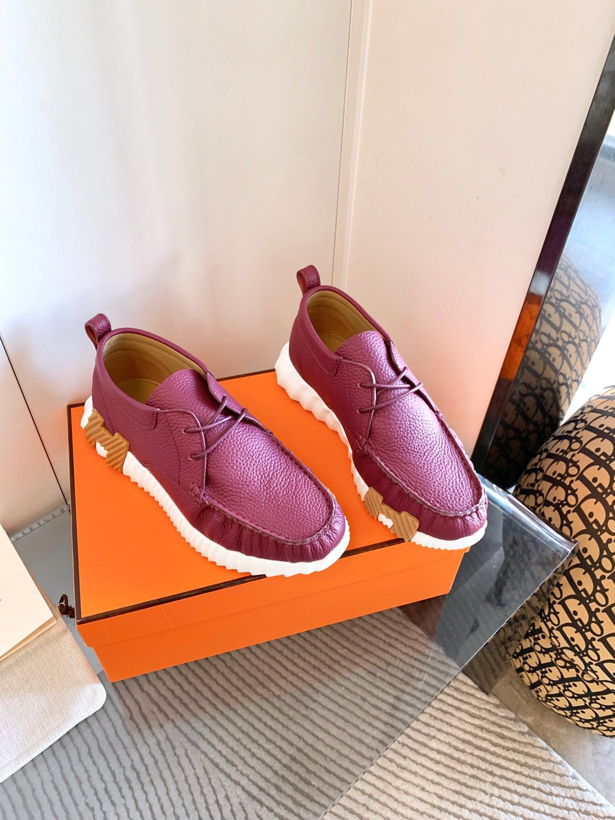 HM Increase Sneaker In Old Mauve Cowhide 993285