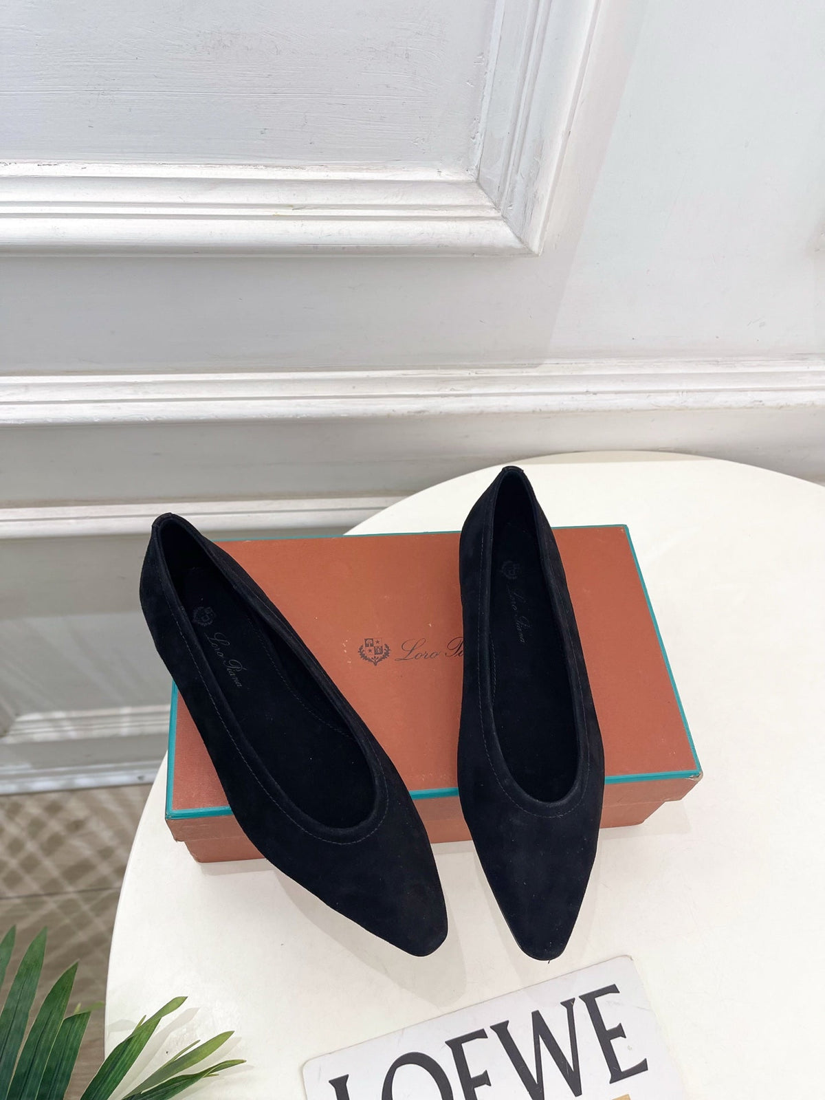 LP 26SS Ballet Flats Black Suede 587575