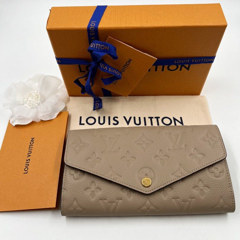 SARAH WALLET BEIGE MONOGRAM EMPREINTE 19CM