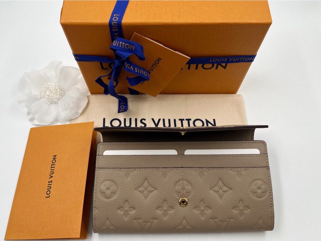 SARAH WALLET BEIGE MONOGRAM EMPREINTE 19CM