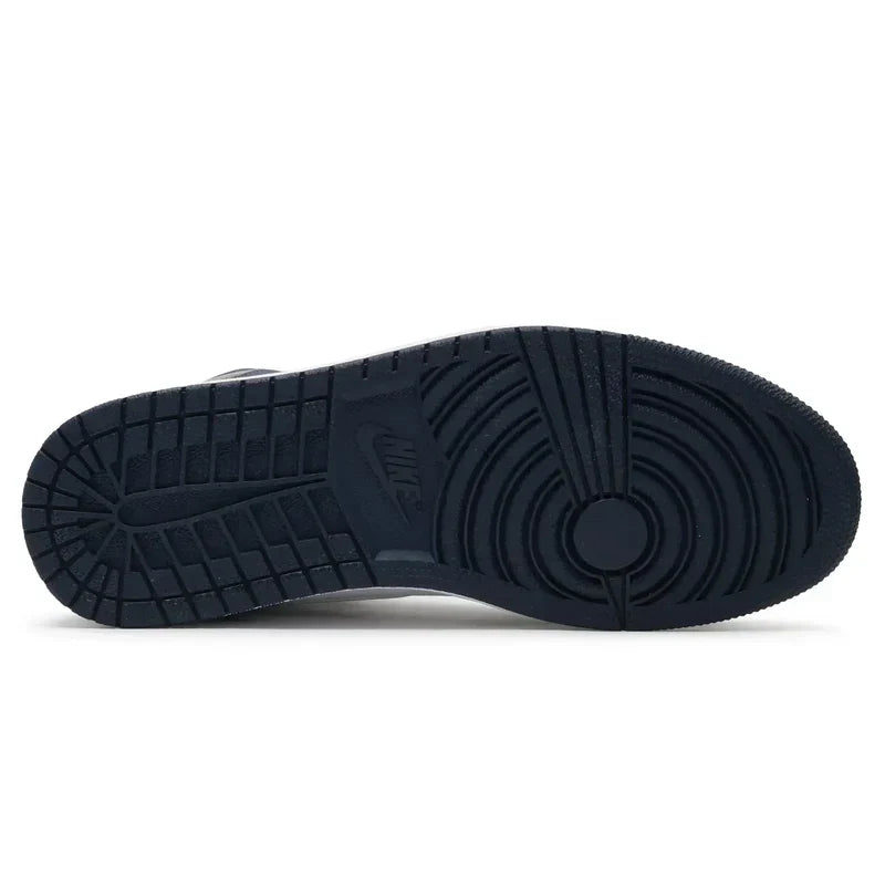 Nike Air Jordan 1 Navy Blue White Gray Cowhide