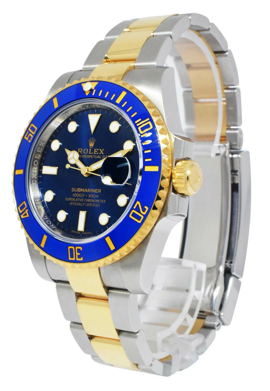 Rolex Submariner Date  Blue Dial Gold and Steel