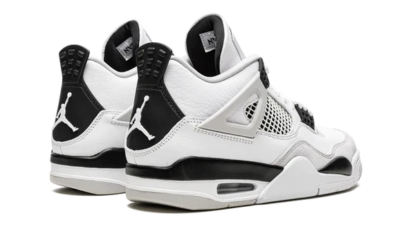 Nike Air Jordan 4 White Gray Black Suede Leather