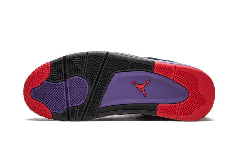 Nike Air Jordan 4 Raptors Black Purple Red Suede