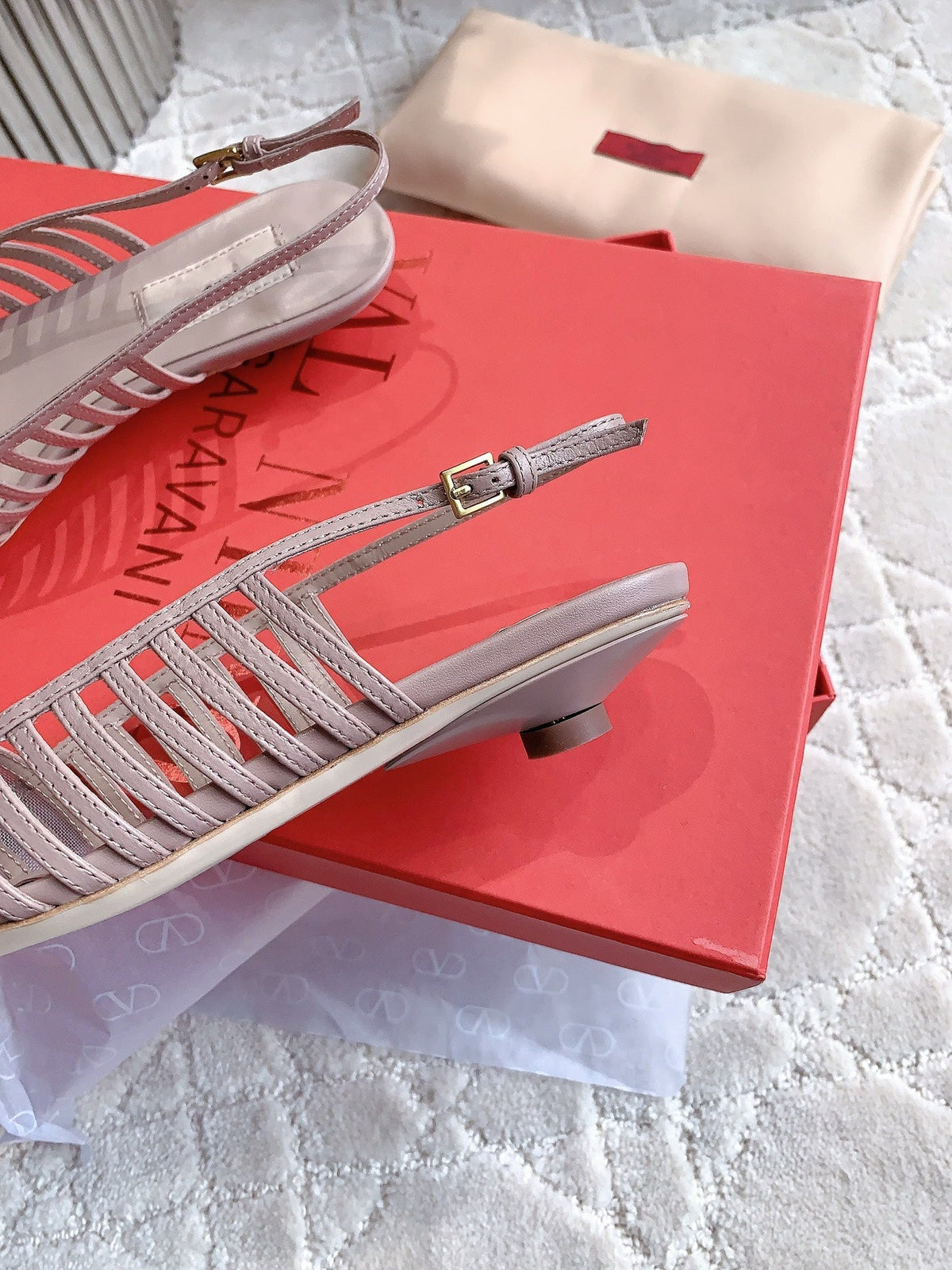 Mesh Slingback Ballerina Rose Cannelle