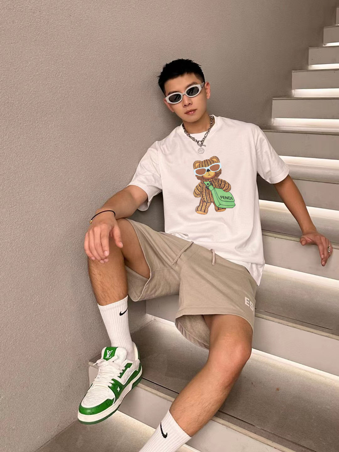 Fendi 2026 Men's Short-Sleeve T-Shirt Cotton 806038