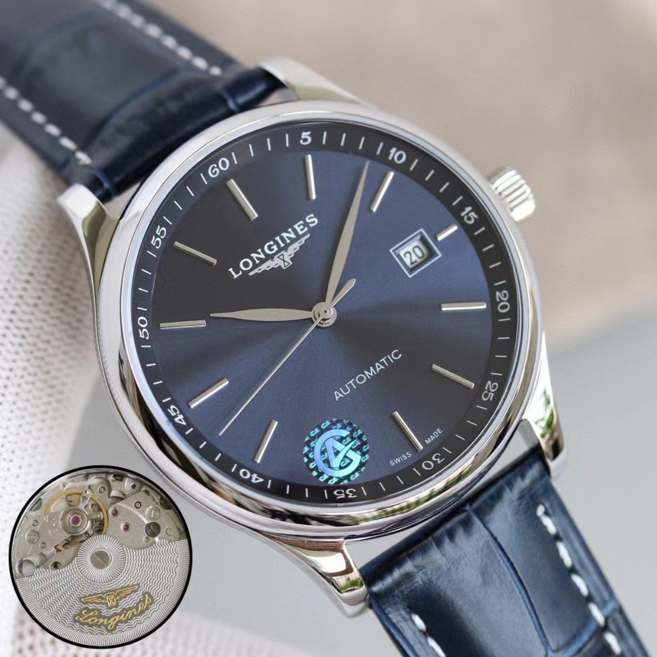 MASTER COLLECTION 42 AUTOMATIC STAINLESS STEEL BLUE DIAL