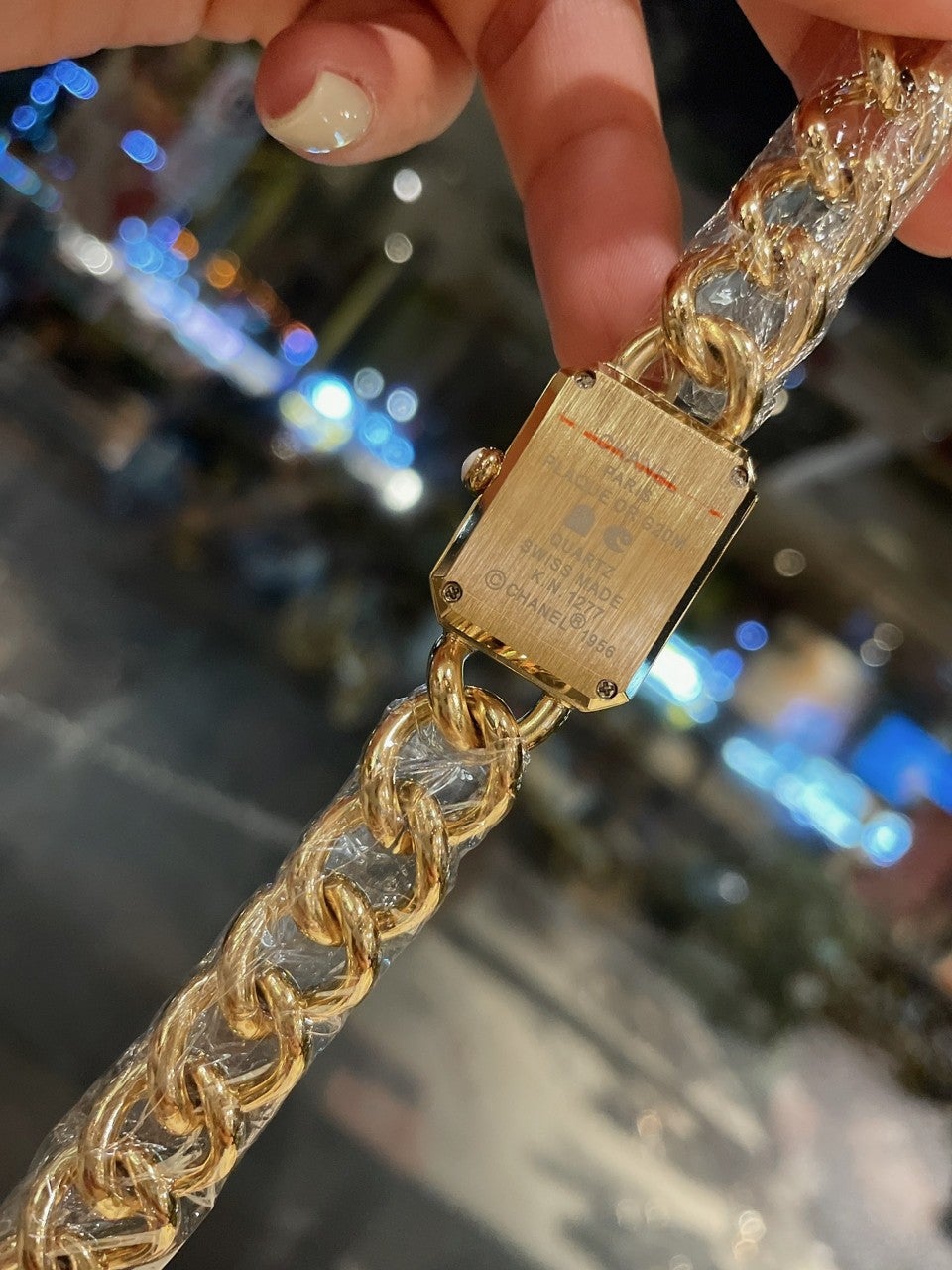 PREMIERE LADY QUARTZ 21 GOLD BLUE DIAL