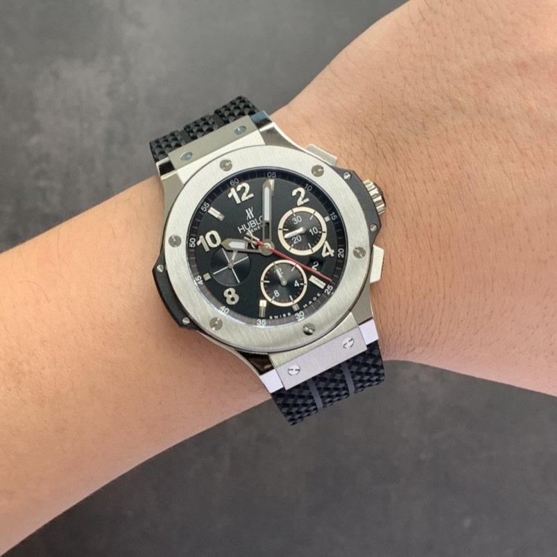 BIG BANG 44MM STEEL BLACK CHRONOGRAPH